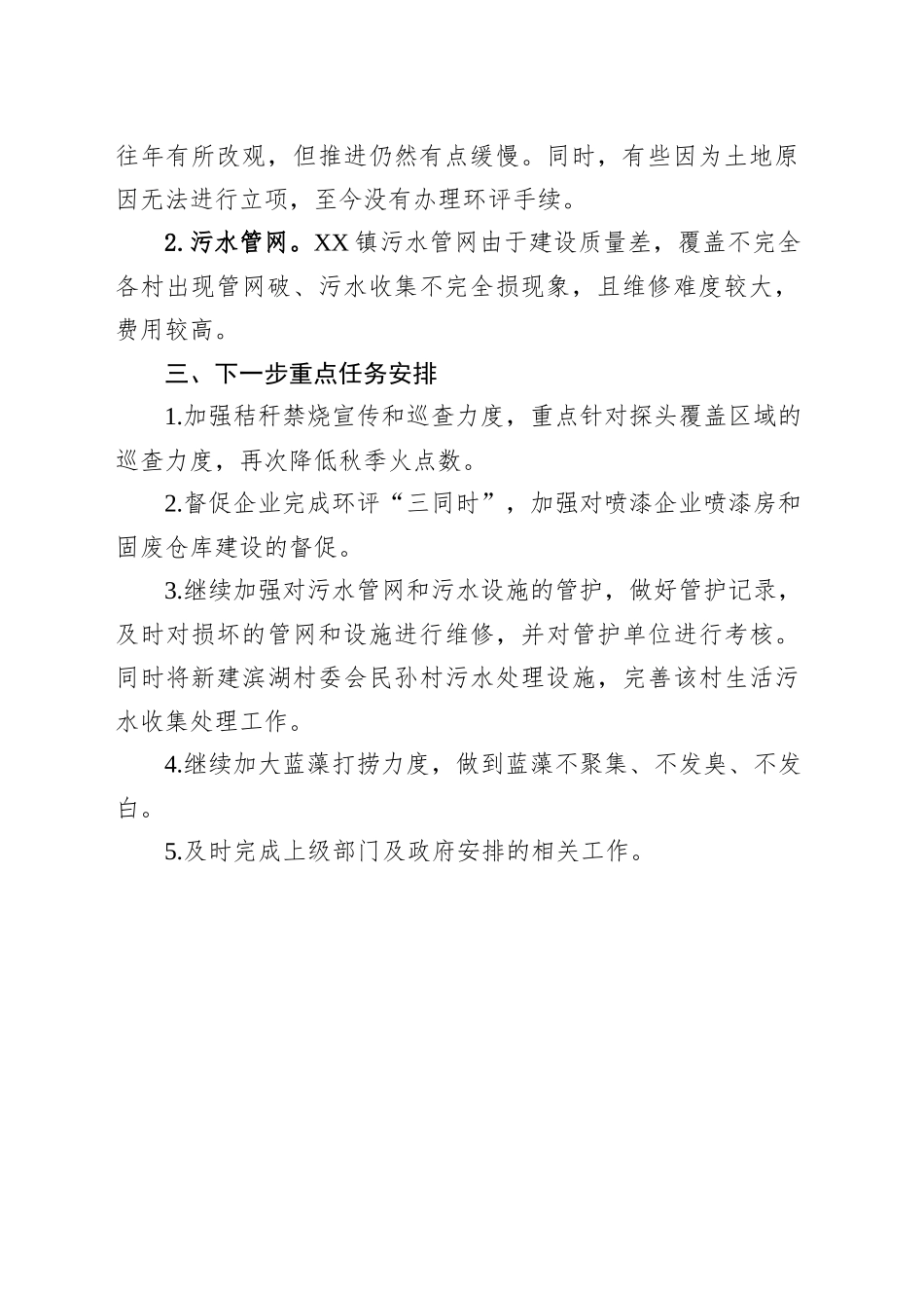 XX镇环保办2025年上半年工作汇报及下半年工作计划_第2页