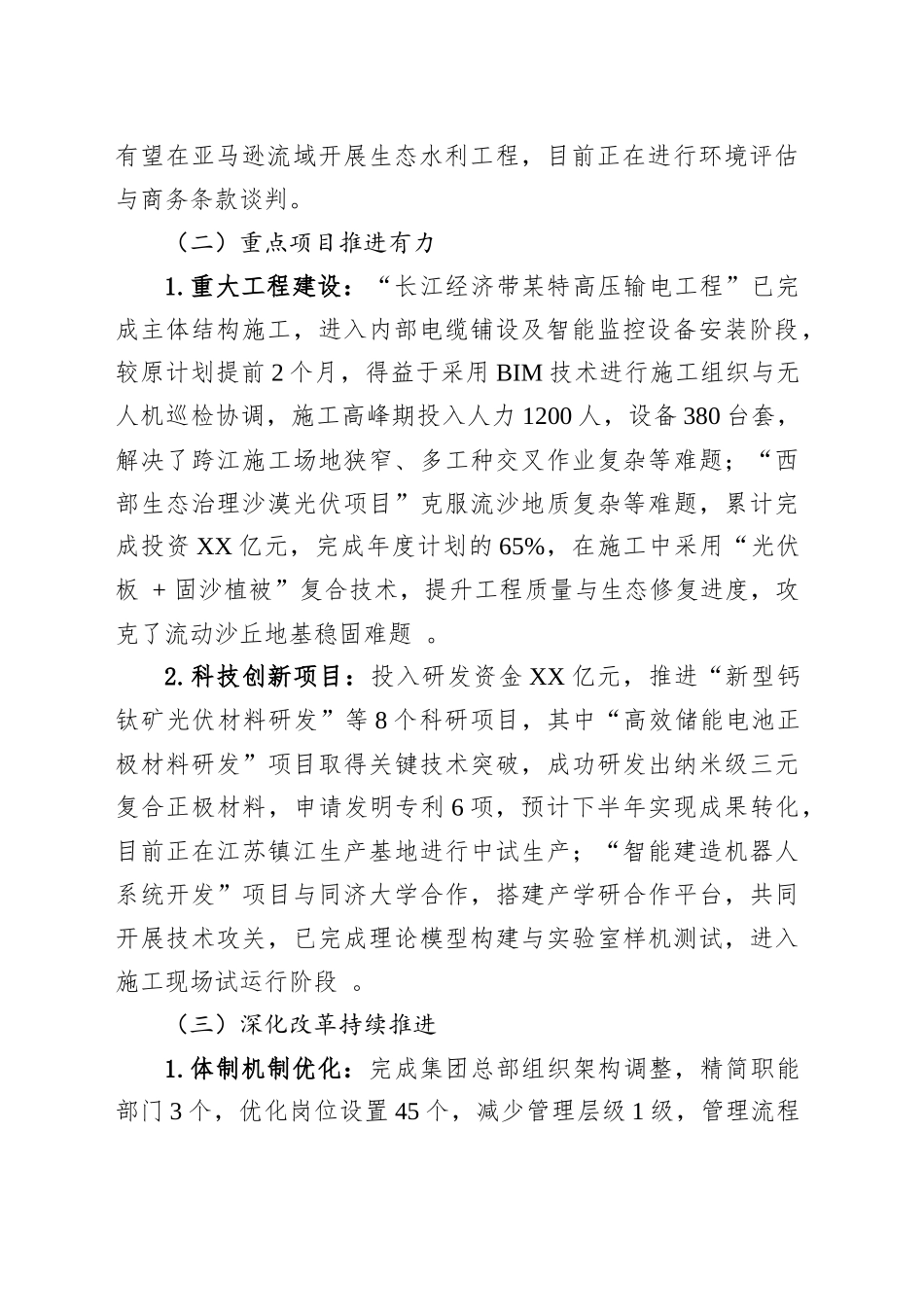 国企集团2025年上半年工作总结及下半年工作计划_第2页