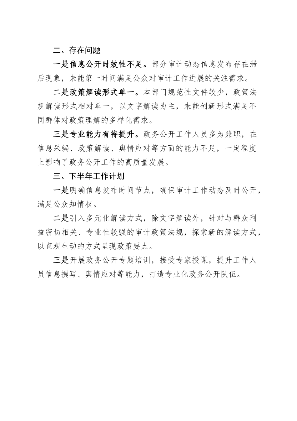 县审计局2025年度上半年政务公开工作总结_第2页