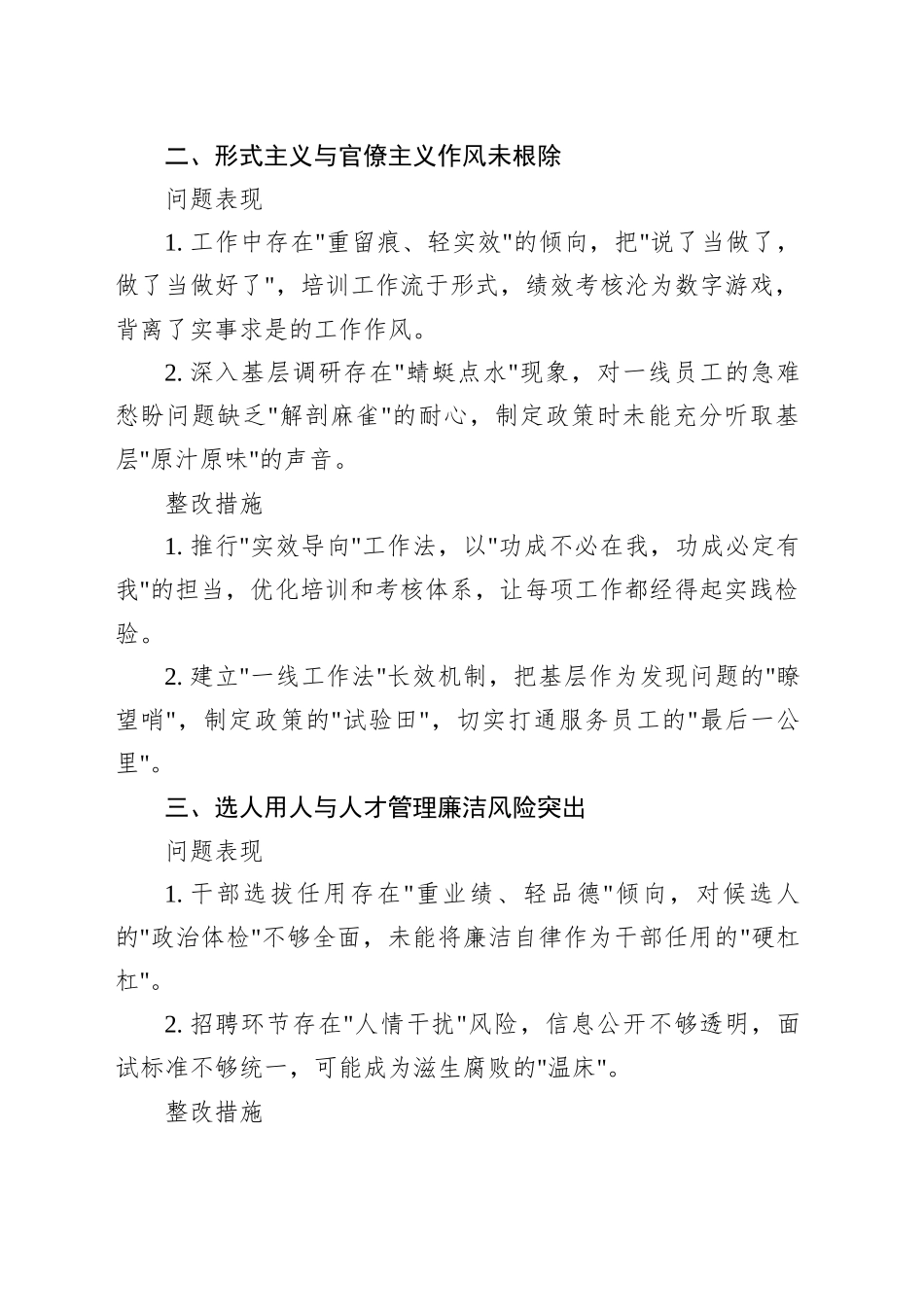 国有银行2025年查摆问题清单_第2页
