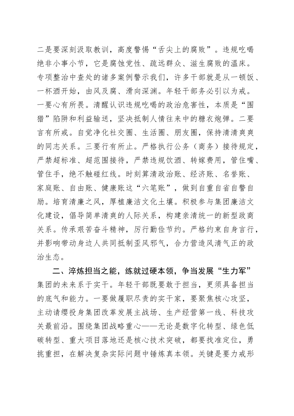 在2025年公司年轻干部座谈会上的讲话_第2页