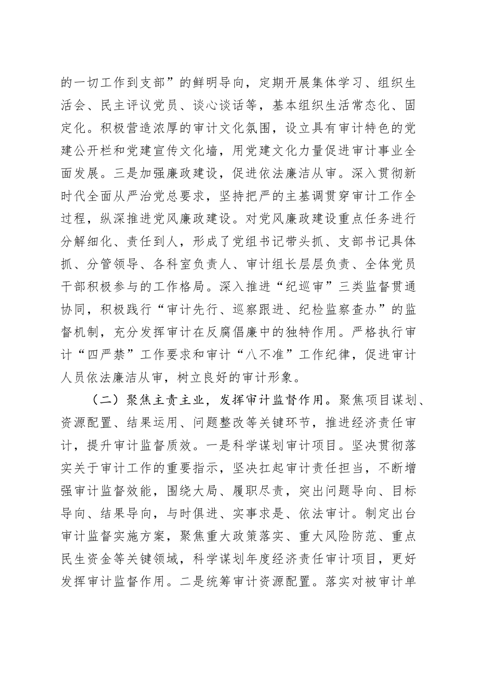 某审计局2025年上半年工作总结及2025年下半年工作计划_第2页