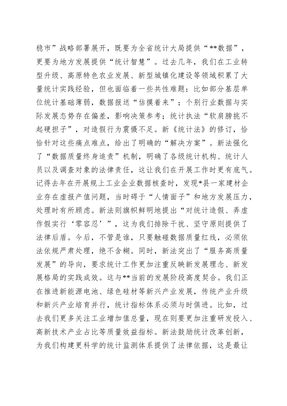 交流发言：把准统计工作“定盘星”奋力书写全市统计高质量发展新篇章_第2页