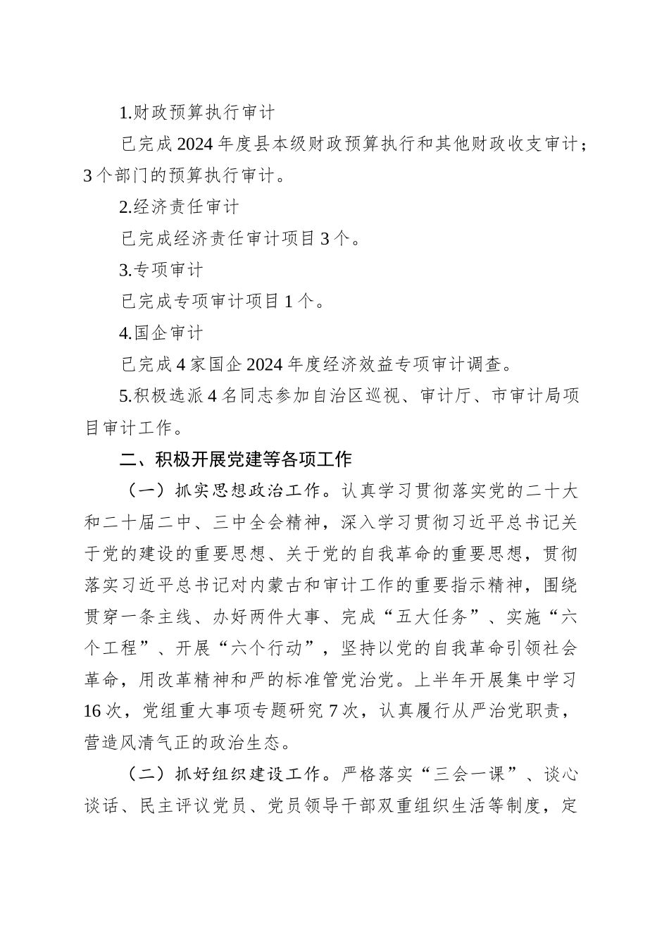 县审计局2025年上半年工作总结及下半年工作计划_第2页