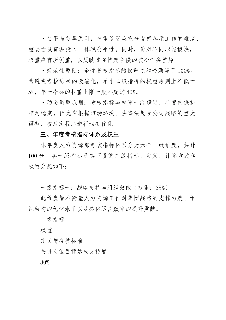 XX集团人力资源部2025年度考核指标方案_第2页