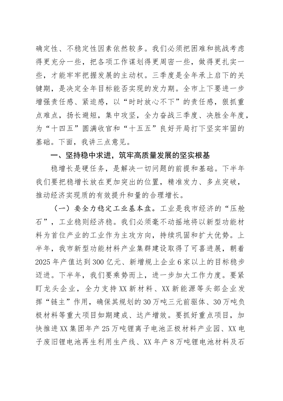 在2025年第二季度市委常委会会议暨财经委员会会议上的讲话_第2页