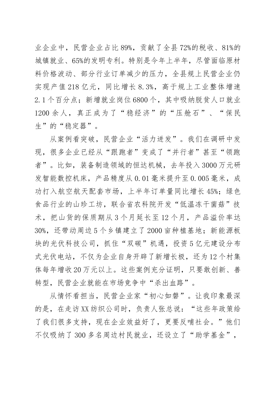 在全县民营企业座谈会上的讲话_第2页