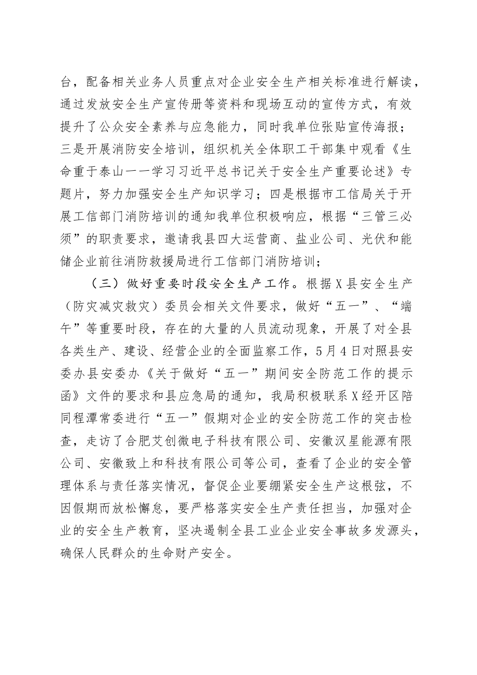 X县工信局安全生产2025年上半年工作总结_第2页