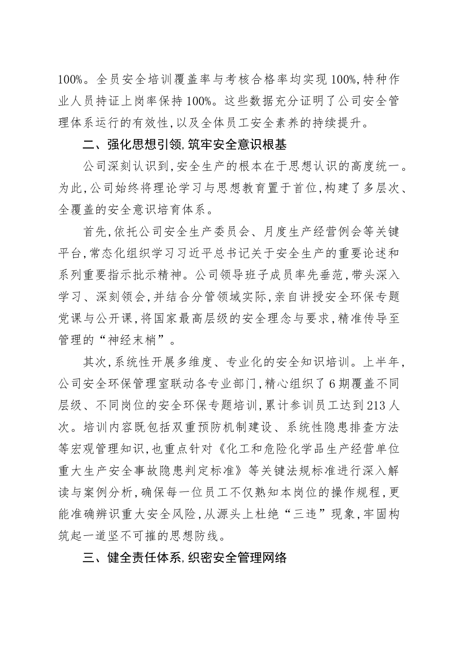 XX石化公司2025年上半年安全生产工作总结_第2页