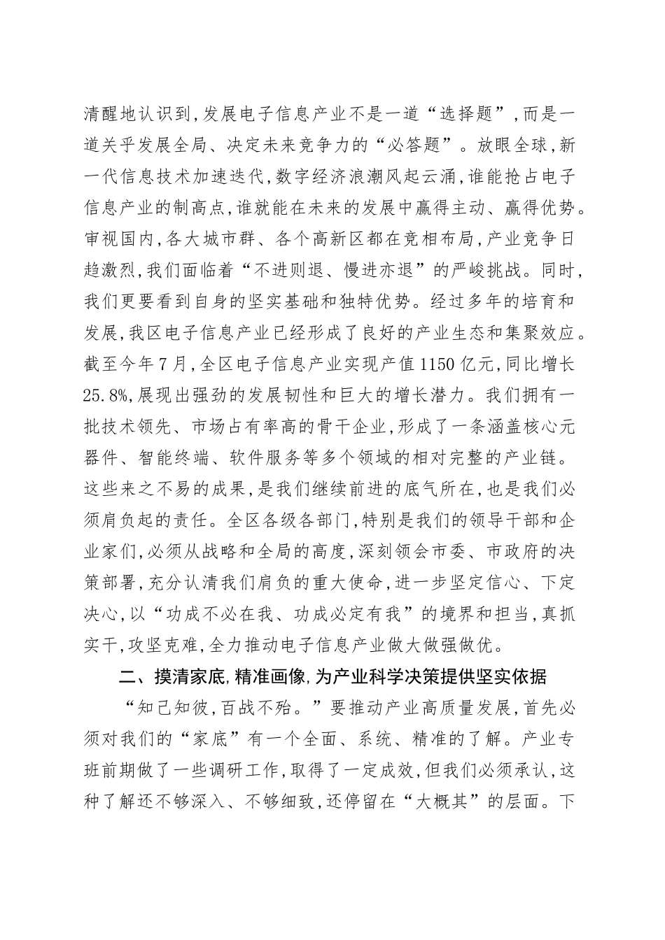 在2025年高新区电子信息产业链推进工作会议上的讲话_第2页