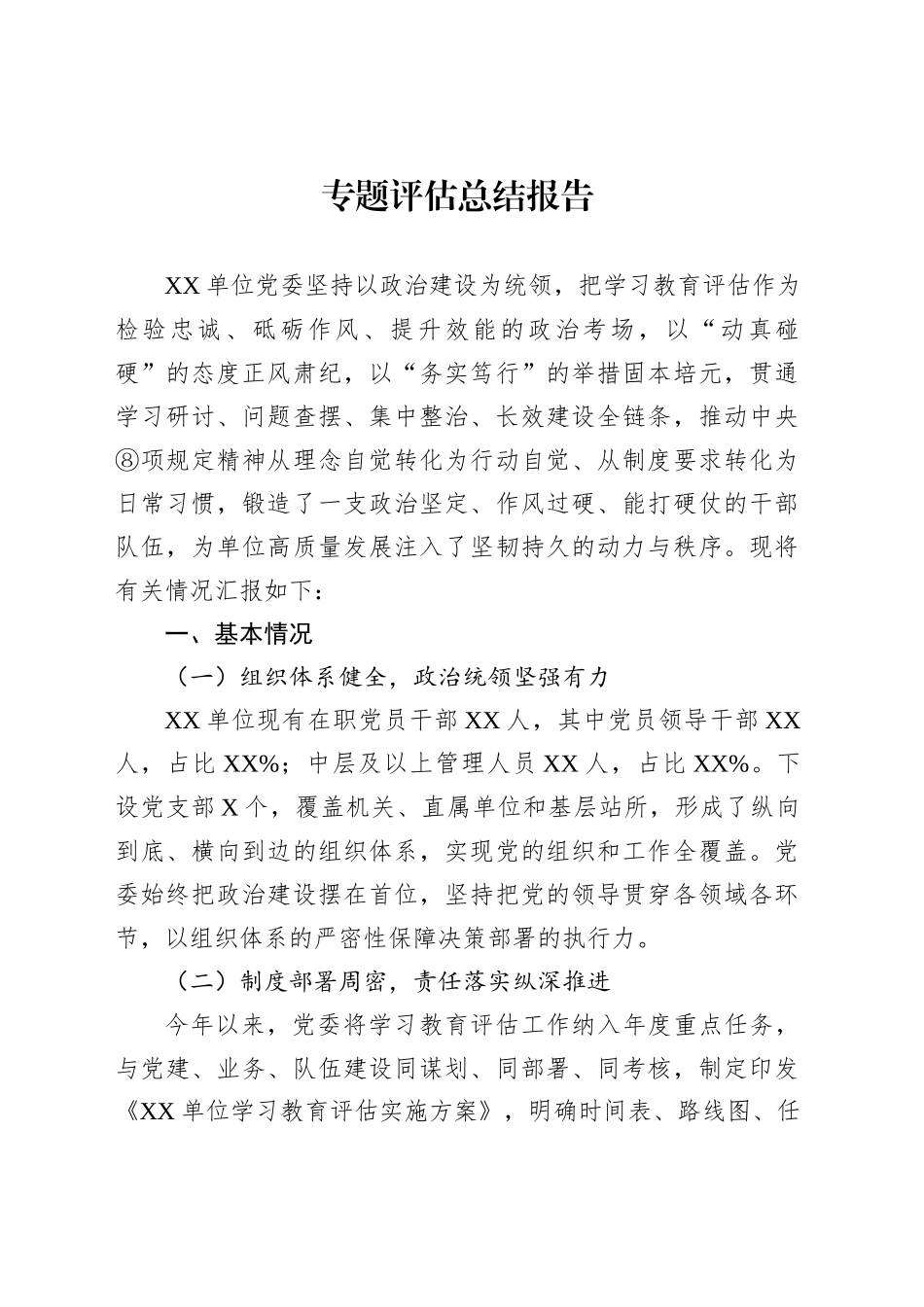 专题评估总结报告_第1页