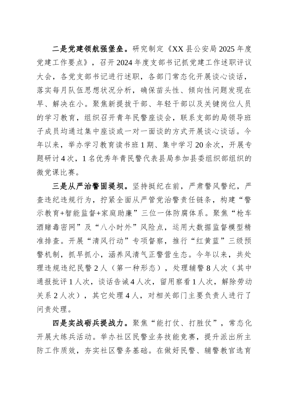 县公安局2025年上半年工作总结及下半年工作谋划_第2页