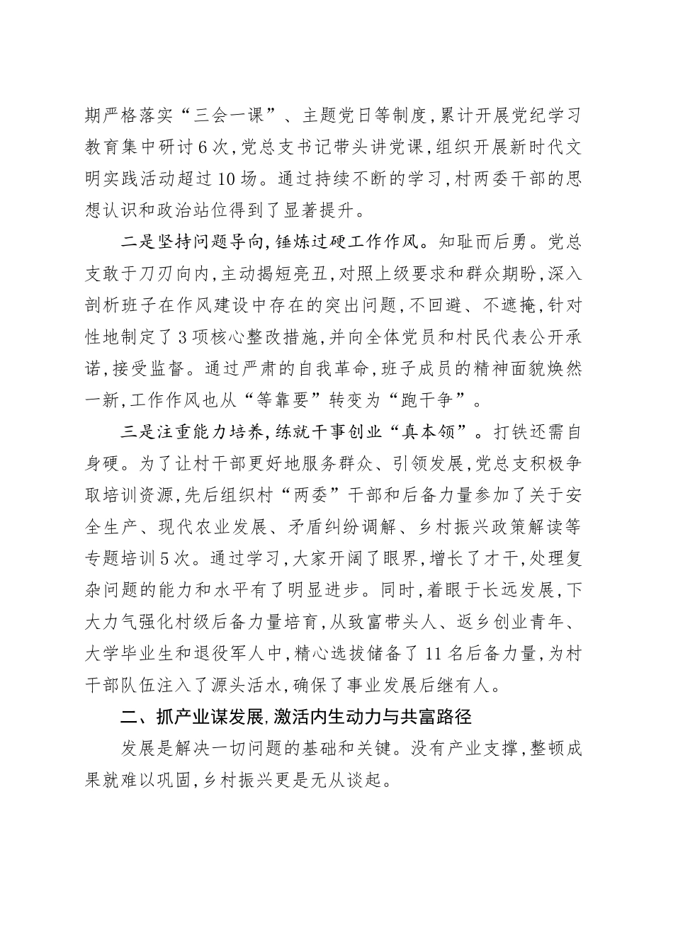 在XX市XX村党组织整顿工作推进会上的经验交流发言_第2页
