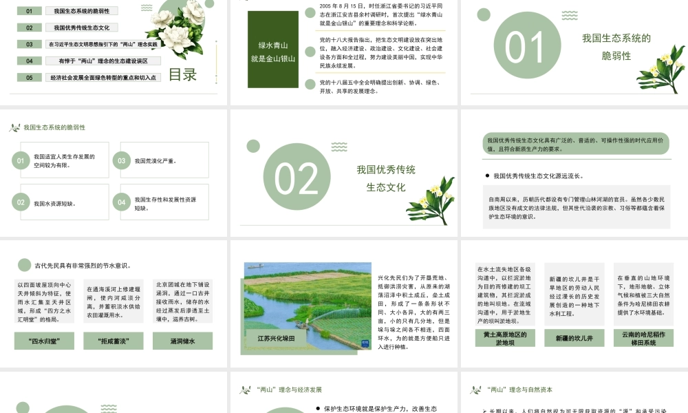 党课PPT课件含讲稿：以“两山”理念引领经济社会发展全面绿色转型25