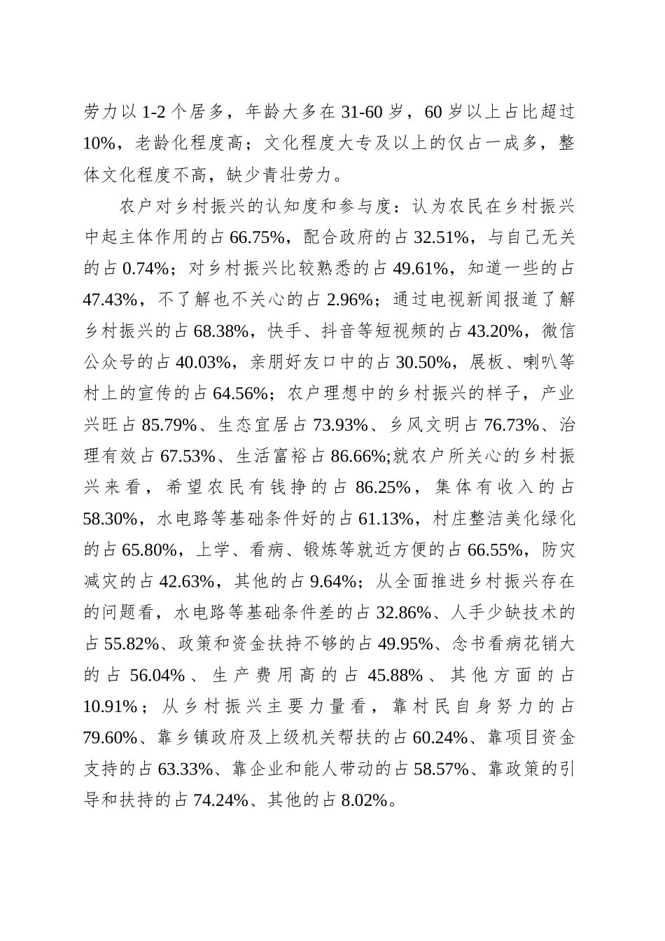 调研报告：关于开展发挥农民乡村振兴主体作用问卷调查情况的报告_第2页