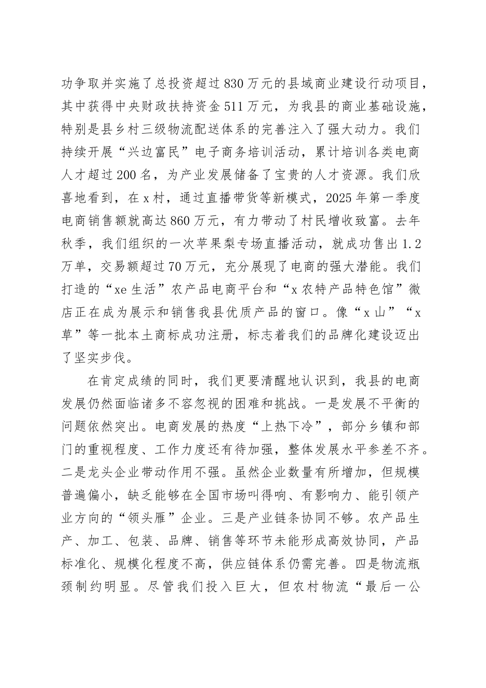 在2025年全县电商工作专题会议上的讲话_第2页